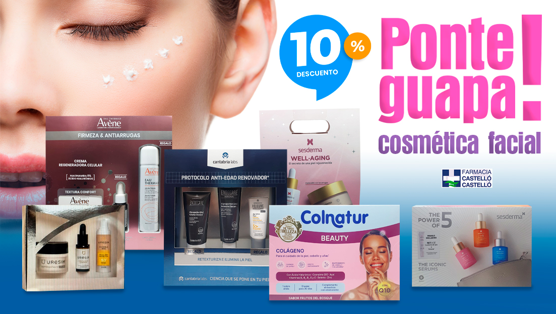 10% de descuento en productos de cosmética facial en Farmacia Castelló Castelló Grao Gandia