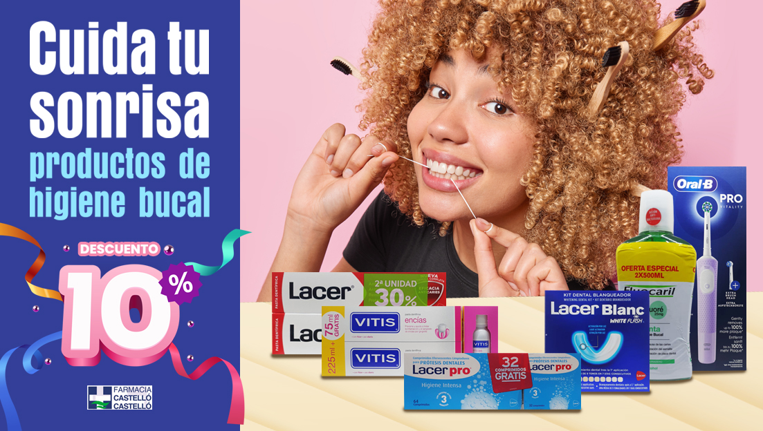 10% DESCUENTO EN PRODUCTOS 10% DESCUENTO EN PRODUCTOS DE HIGIENE BUCAL en Farmacia Castelló Castelló Grao Gandia